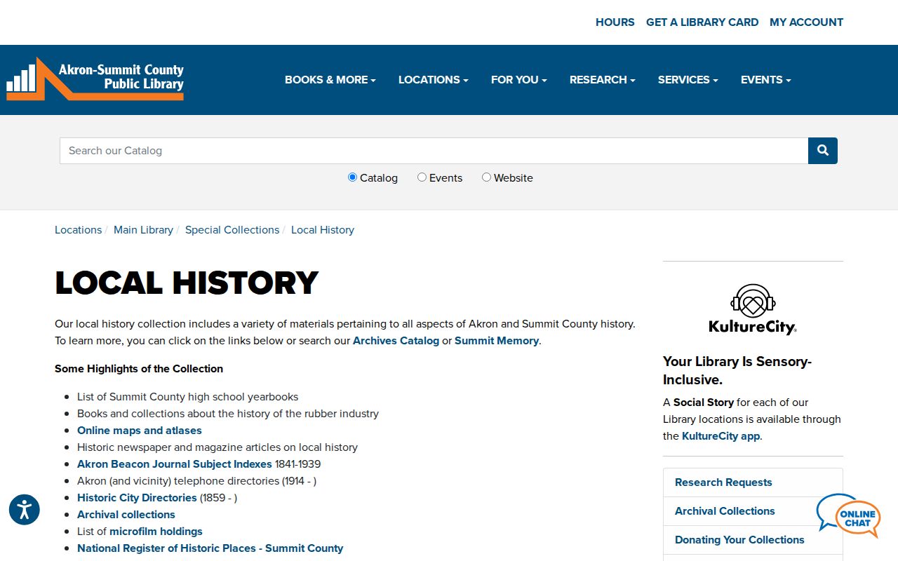 Akron city directory local history collection at the library