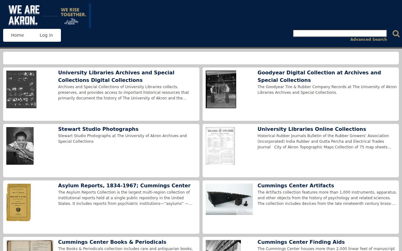 Akron city directory research in University of Akron digital collections