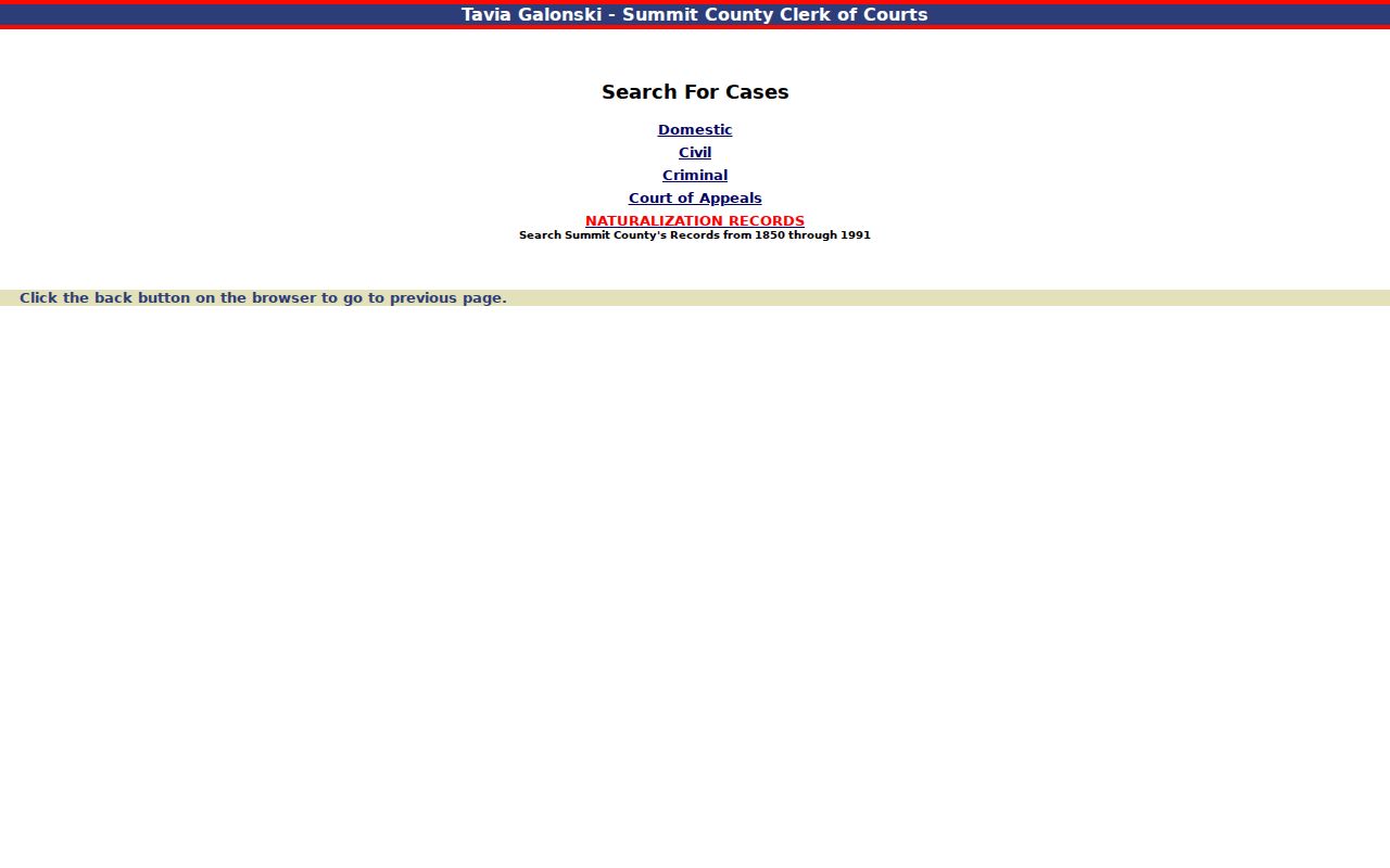 Akron residents directory Summit County Clerk records search