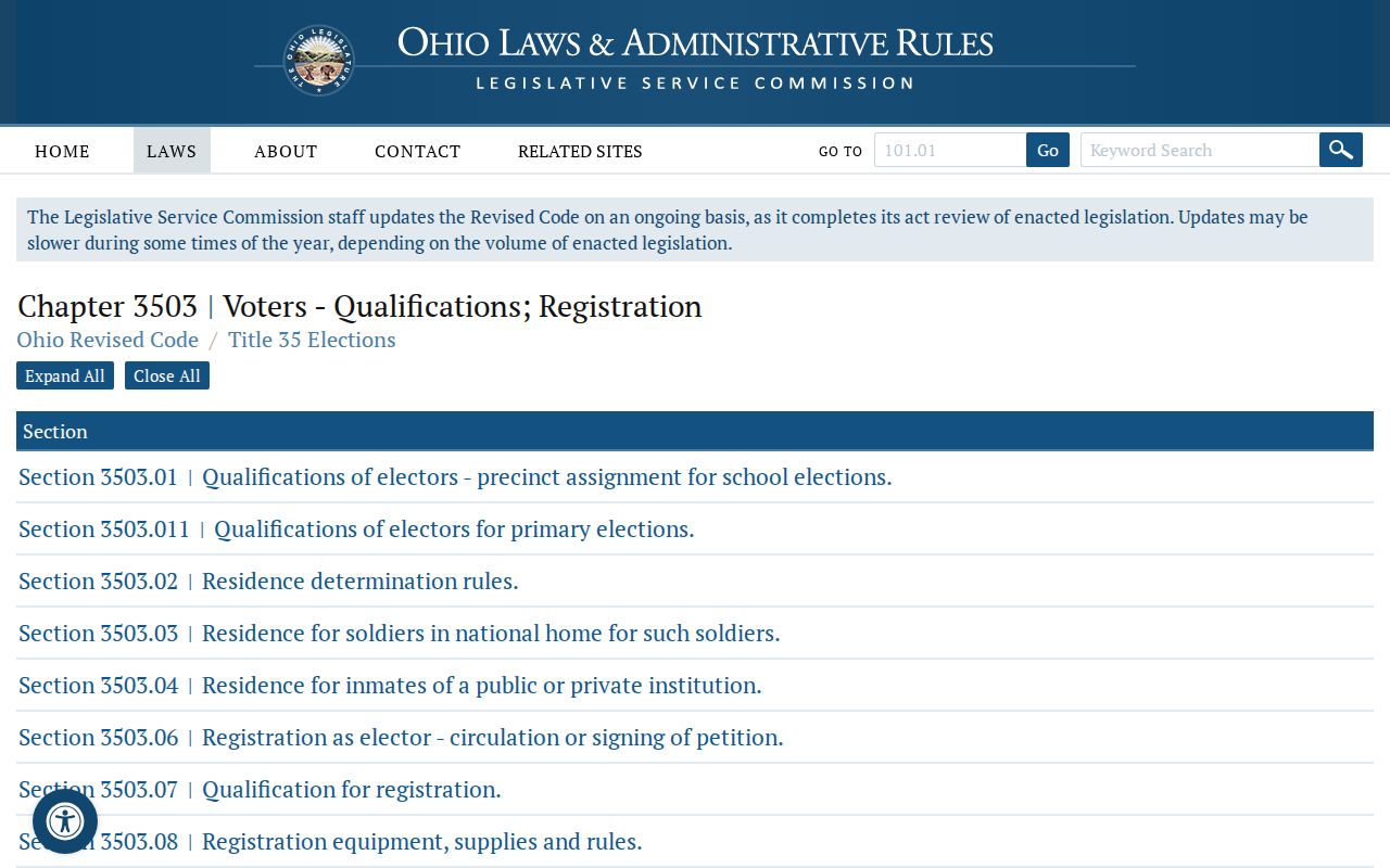 Akron neighbors reference to Ohio voter registration access rules