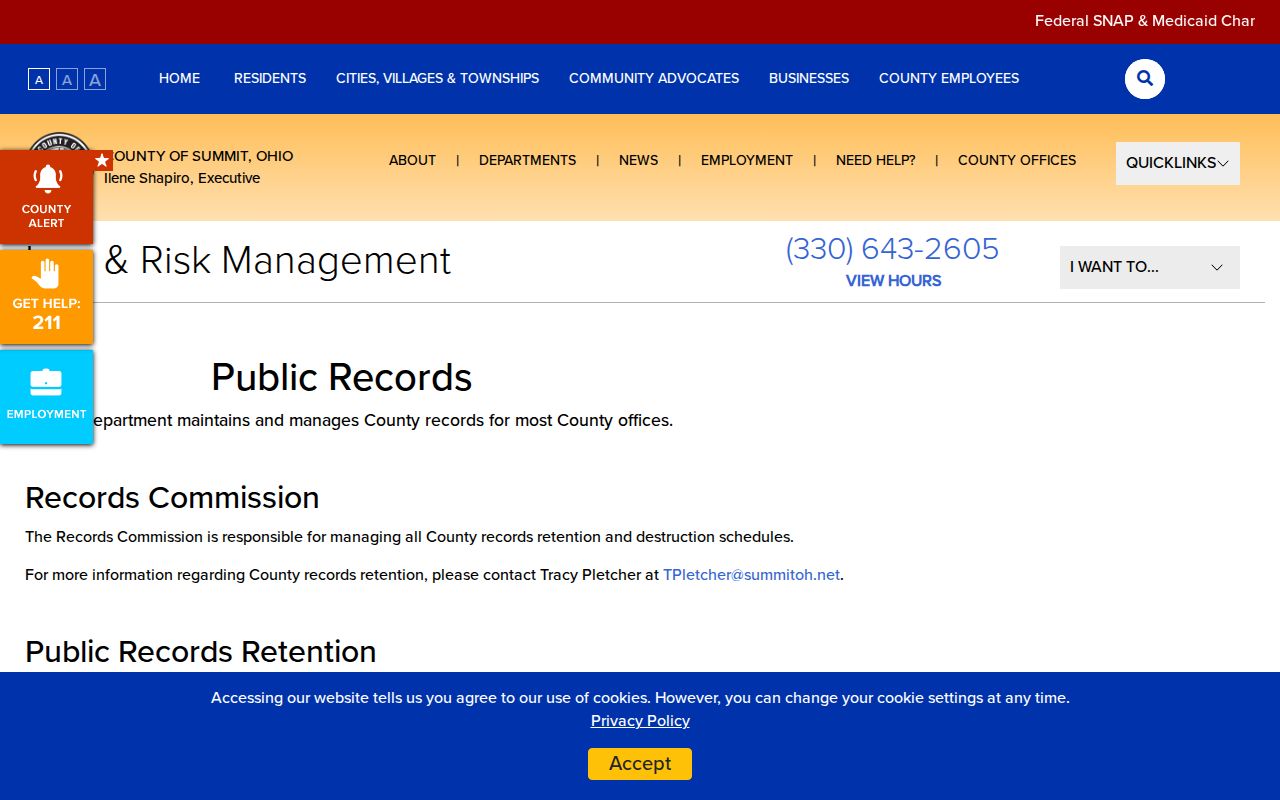 Akron neighbors reference to Summit County public records requests