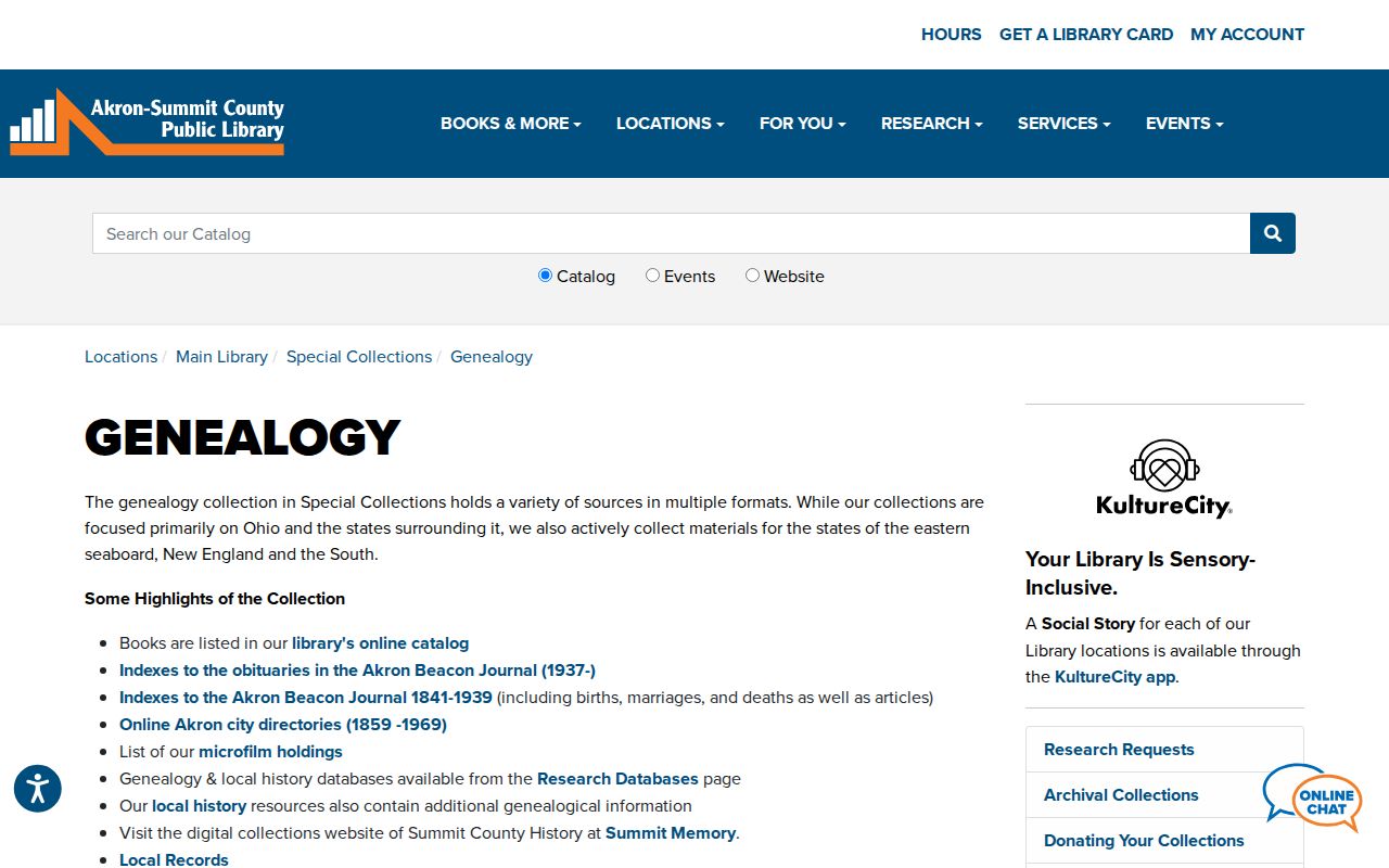 Akron previous residents genealogy collections at the library